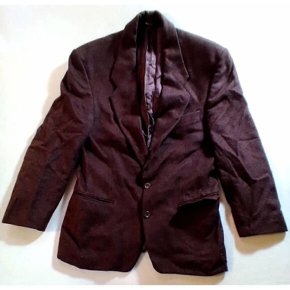 EXOTIC CAMEL HAIR DARK BROWN RAINBOW TINT UOMO JACKET BLAZER MADE IN ISRAEL SIZE - Picture 1 of 9